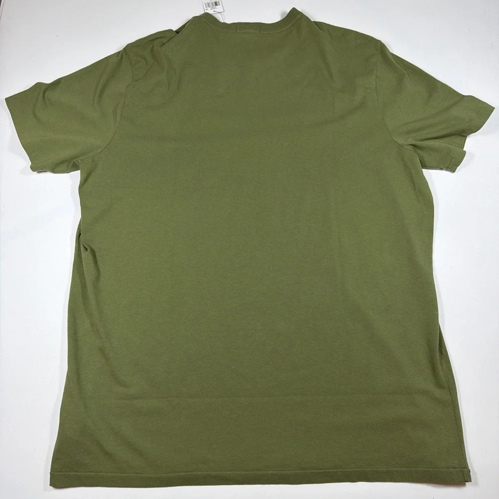 Polo Ralph Lauren Shirt Men's 2LT T-Shirt Embroidered Palms Tiki Hut Green NWT